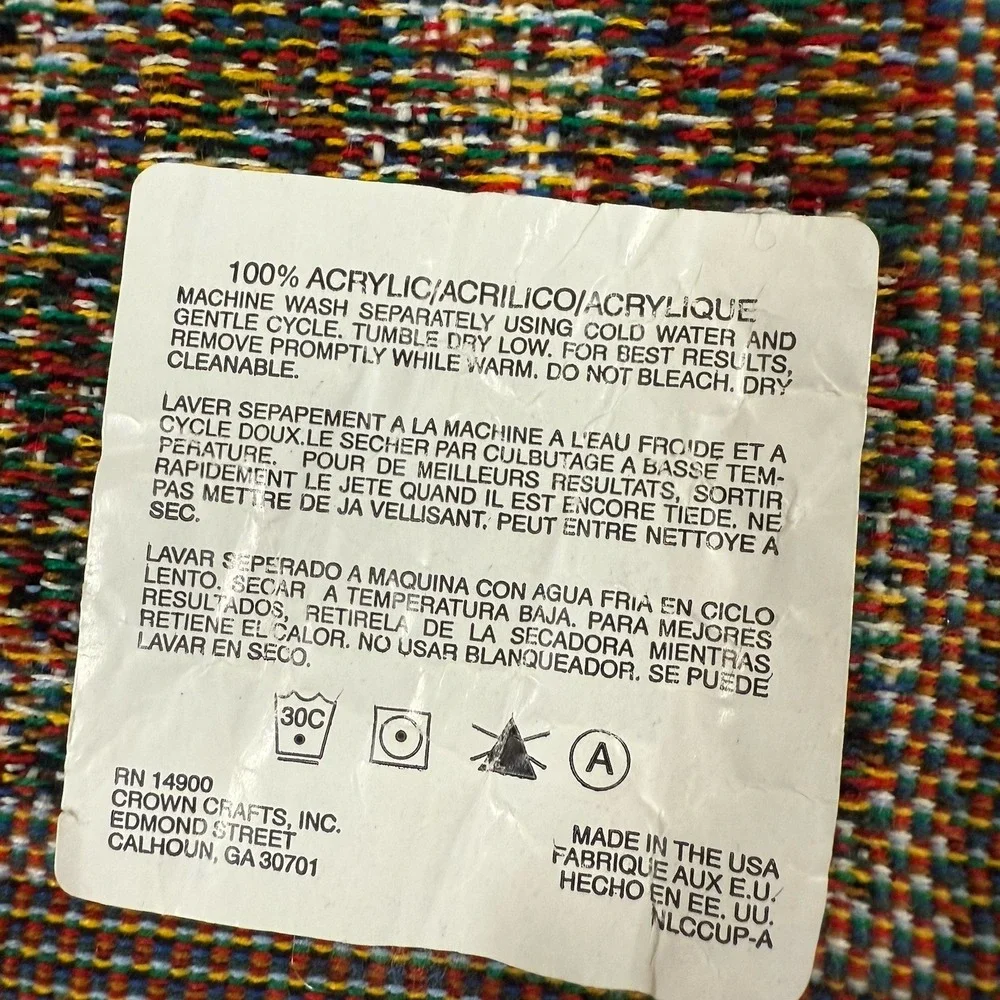 Crown Craft Tapestry Throw‎ Blanket Farmhouse Sleigh Ride 50 X 60